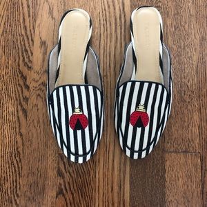 Talbots Ryan canvas stripped/ladybug embroidered